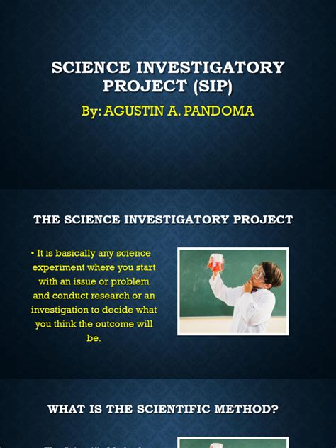 parts of science investigatory project|Science Investigatory Projects — Filipino Science Hub.
